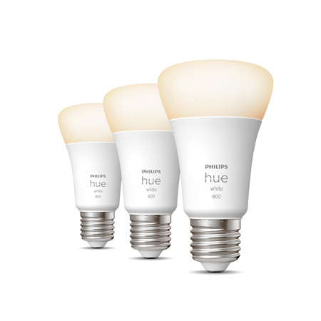 3x LED žárovka E27 A60 9 W 2700 K teplá bílá Philips Hue White Bluetooth ZigBee