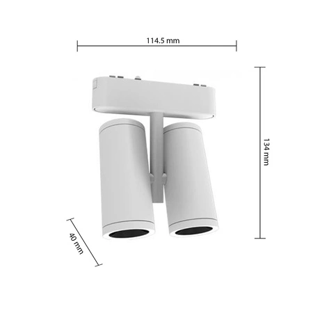 LED reflektorová lampa pro magnetické zavěšení s dvojitým nastavením 16W 1280lm 4000K Neutral CRI90 36° 48V White Luxo Masterled