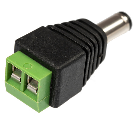 DC 2.5/5.5 mm MONTÁŽNÍ napájecí zástrčka pro LED pásky