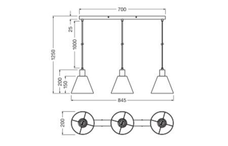 Dekorativní stropní závěsné svítidlo E27 Hnědá zelená rafie Dekor Ledvance
