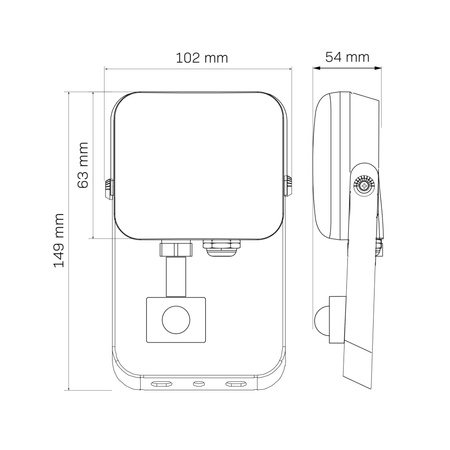 LED reflektor 10W 900lm 4000lm neutrální 120° černý IP65 mléčný Sanico Goldlux