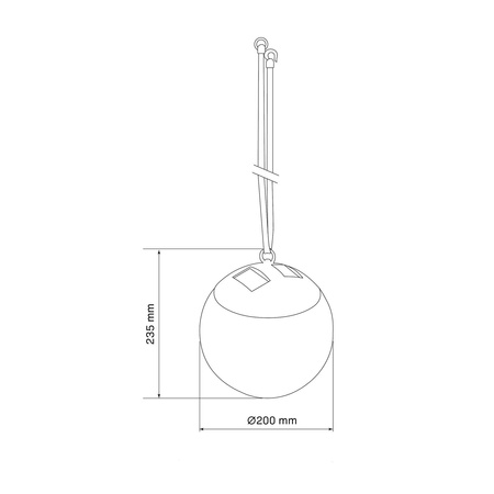 Zahradní LED solární závěsná lampa Kiara IP44 Ball 20cm White