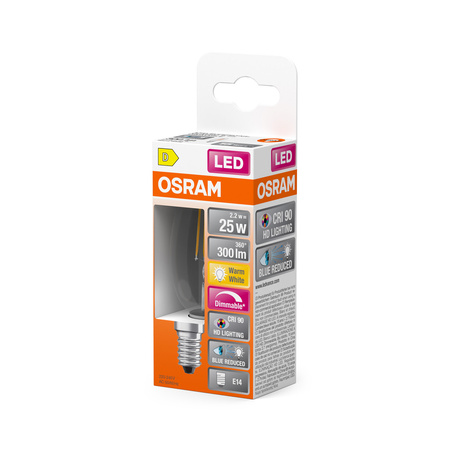 LED žárovka B35 Candle E14 2,2W = 25W 300lm 2700K Warm CRI90 300° Filament Dimmable SUPERSTAR PLUS CLASSIC Osram