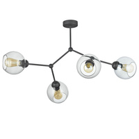 FAIRY Lustr černé grafitové sklo Loftové stropní svítidlo 4xE27 2730 TK Lighting