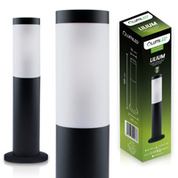 Venkovní zahradní lampa E27, LED sloupek 45cm Černá LILIUM LUMILED