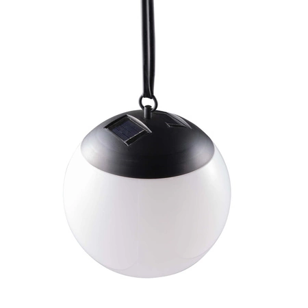 Zahradní LED solární závěsná lampa Kiara IP44 Ball 20cm White