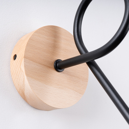 Nástěnné svítidlo E27 Natural Wood Black Ember Peach Puff SL.1476 Sollux