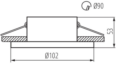 Halogenové bodové svítidlo LED GU5.3 GU10 Round White Imines Kanlux pro zápustnou montáž