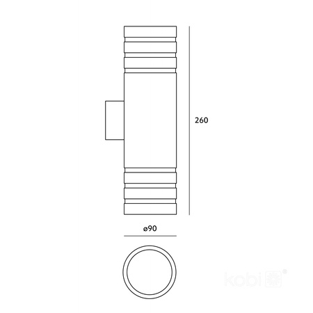Zahradní venkovní nástěnné svítidlo 2x GU10 IP54 Black Querk Kobi