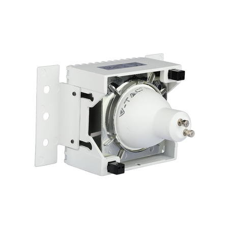 Zapuštěné stropní svítidlo GU10 s očkem čtvercový bílý/chromový VT-890 V-TAC