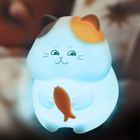 LED dobíjecí dekorativní lampa 1W 59lm 3000K RGBW bílá stmívatelná Gatto Sanico Goldlux