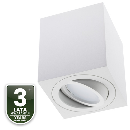 Povrchové Halogenové svítidlo GU10, SPOT TUBA 84mm Nastavitelná Čtvercová Bílá AMAT-M LUMILED