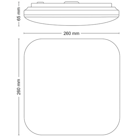 Plafond LED stropní svítidlo MAUVE 12W 4000K 26cm Square PHILIPS s povrchovou montáží