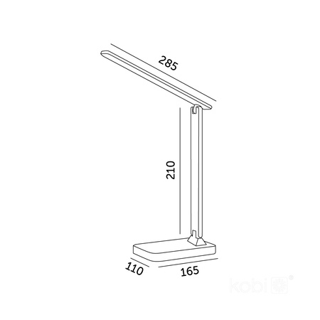 LED 7W 460lm CCT 120° dobíjecí stolní lampa černá Noblite Kobi