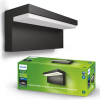 Zahradní lampa LED nástěnná lampa BUSTAN myGarden 2x4.5W 4000K IP44 Antracit PHILIPS