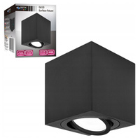 Přisazené HALOGENOVÉ Movable GU10 Square Black Fixture 84mm