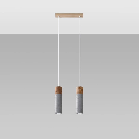 ZANE LED závěsné stropní svítidlo 2xGU10 Grey SOLLUX