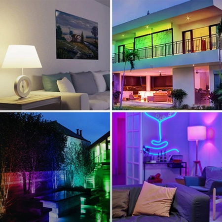 Žárovka LED E14, P40 Kulka 5W = 40W 450lm RGB Stmívatelná CCT Inteligentní TUYA WiFi SMART SAYO LUMILED