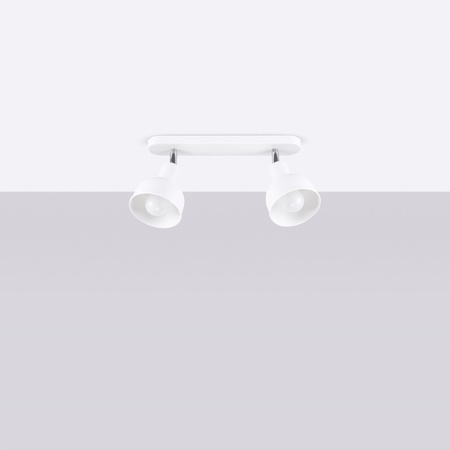 Stropní svítidlo ELBA 2xE27 Reflektor Moving white Loft SOLLUX