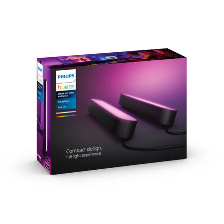 Philips HUE Play Set dvou černých stolních lamp + napájecí adaptér 78202/30/P7