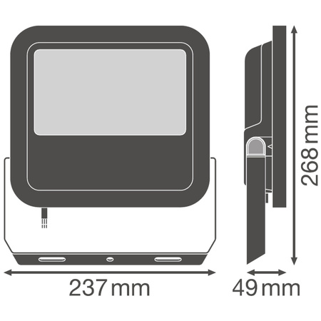 LED reflektor 65W 8000lm 4000K IP65 černý LEDVANCE reflektor