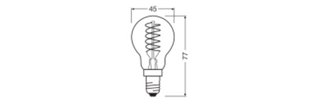 Dekorativní LED žárovka A45 E14 4,8W = 40W 470lm 2700K teplá bílá 320° Filament Dimmable Vintage 1906 Osram