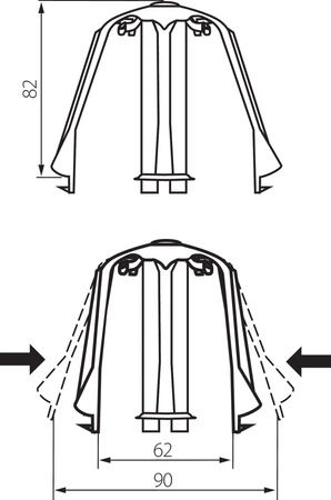Distanční kryt pro nástěnná a stropní svítidla SC-1 Kanlux