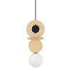 Závěsné stropní svítidlo G9 Black Wood Scandinavian DROPS WOOD A 11173 Nowodvorski