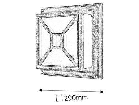 Zahradní svítidlo LED nástěnné svítidlo DARIUS 2xE27 IP54 Stropní čtvercové starožitné zlaté RABALUX