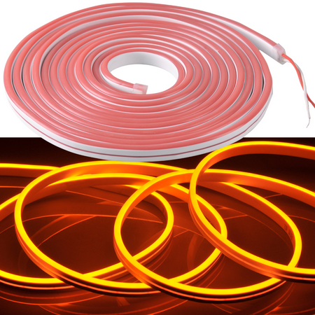 NEON Strip Flexibilní LED pásek 12V 27W Oranžový IP65 12mm 5m