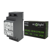 Napájecí zdroj LED na lištu DIN Premium Line 12V 30W Ecolight