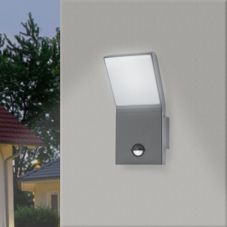 Venkovní zahradní nástěnná lampa LED 12W 4000K IP54 s pohybovým a soumrakovým senzorem