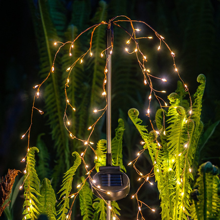 ADONIS 3000K LED solární zahradní lampa poháněná dekorativním stromem LUMILED