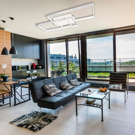 LED lustrová stropní lampa 90W CCT GALAXIS VELA bílá + dálkové ovládání