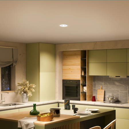 LED zapuštěná pod omítku 5W 500lm 2700K teplá pohyblivá kulatá bílá stmívatelná 3STEP SceneSwitch Cilantro Philips