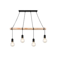 Stropní závěsné svítidlo 4 x E27 Black Industrial Pablo Rabalux