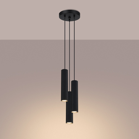 Stropní závěsné svítidlo Tuba Spot 3x GU10 Black Carbon Deep Space SL.1576 Sollux