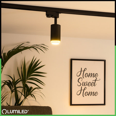 GU10 Busbar Reflector Black ELIGIS jednofázové světlo pro přípojnice LUMILED