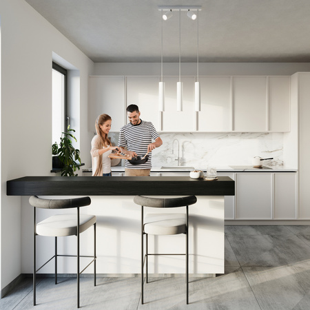 LED RING závěsné stropní světlo 5xGU10 závěsné pohyblivé reflektory bílé SOLLUX