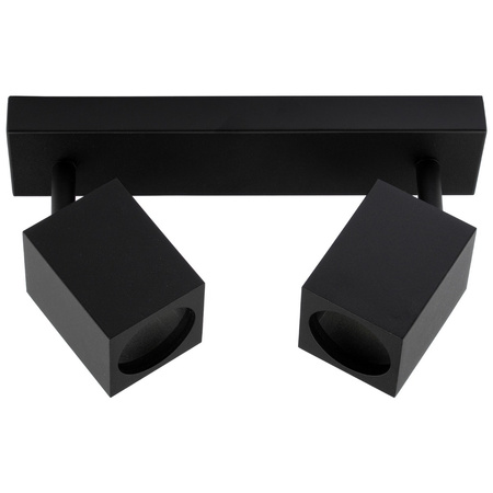 Stropní reflektorové nástěnné svítidlo 2xGU10 QUANTUS Black
