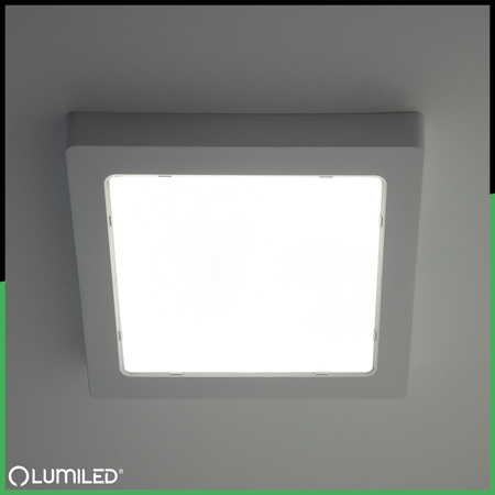 LED stropní svítidlo pro povrchovou montáž 24W Square 4000K GLOW White LUMILED