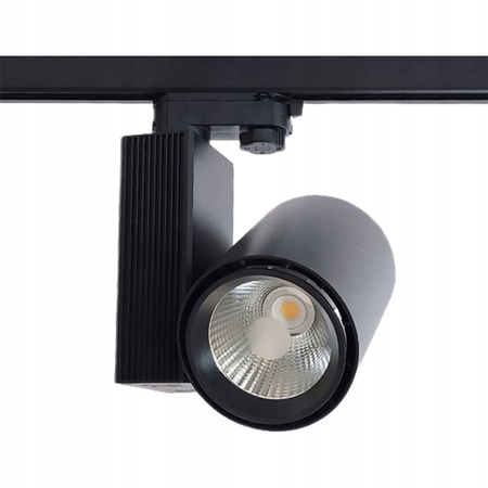 LED dráhové světlo 30W 3000K lampa pro 3fázové dráhy černá