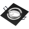 Halogenová Podhledové svítidlo GU10, Nastavitelná Čtvercová Černá kartáčovaná LUMILED