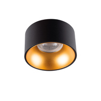 LED GU10 Round Black Gold Mini Kanlux Bodové LED svítidlo pro povrchovou montáž