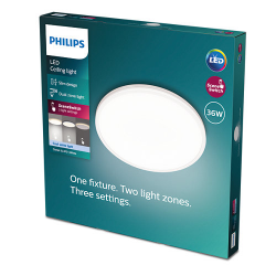 Plafond LED stropní svítidlo SUEDE 12W 4000K 28cm bílé kulaté PHILIPS