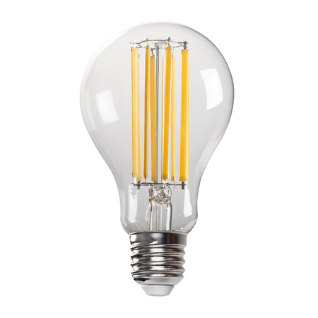 LED žárovka E27 Edison A70 18W = 149W 2450lm 2700K teplá bílá Clear XLED Filament Kanlux