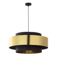 Lustr CALISTO Stropní závěsné svítidlo černé a zlaté moderní E27 4376 TK Lighting