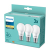 3x LED žárovka E27 A60 4,9W = 40W 470lm 2700K Warm 180° Essential Philips