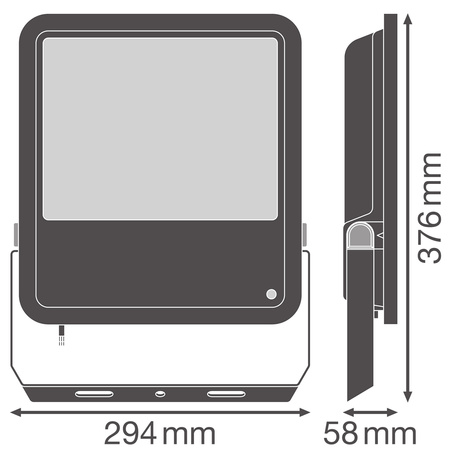 LED reflektor 133W 20000lm 4000K IP66 černý se soumrakovým senzorem LEDVANCE Floodlight