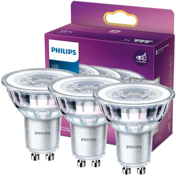 Sada 3x LED halogenová žárovka GU10 PAR16 3,5W = 35W 255lm 2700K Teplá 36° PHILIPS